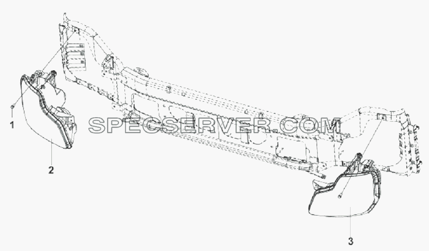 3772A-C0100 Передние комбинированные фары для DFL-3251AXA Euro3 (список запасных частей)