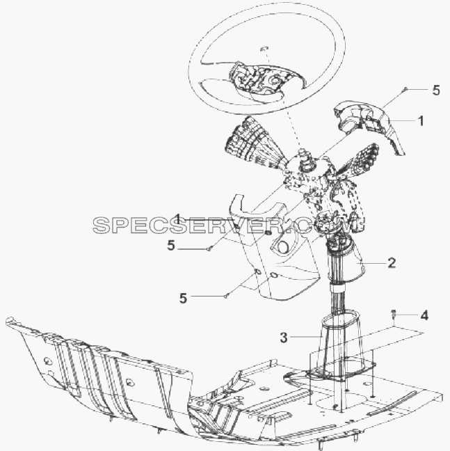 5104B-C0100 Облицовка рулевой колонки для DFL-3251AXA Euro3 (список запасных частей)