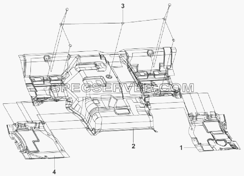 5109A-C0101 Напольный коврик кабины для DFL-3251AXA Euro3 (список запасных частей)