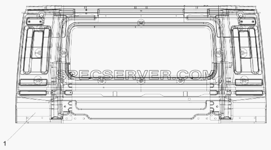 5601A-C0100 Задняя панель для DFL-3251AXA Euro3 (список запасных частей)