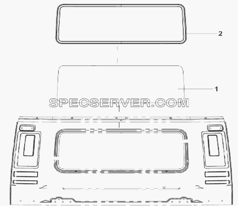 5603A-C0100 Заднее стекло для DFL-3251AXA Euro3 (список запасных частей)