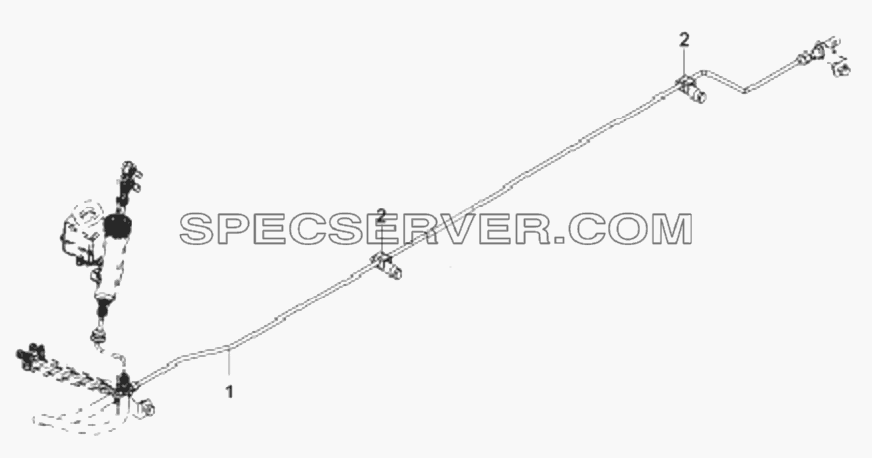 1606D-Т0500 Стальные трубопроводы системы сцепления для DFL-3251AXA Euro3 (список запасных частей)