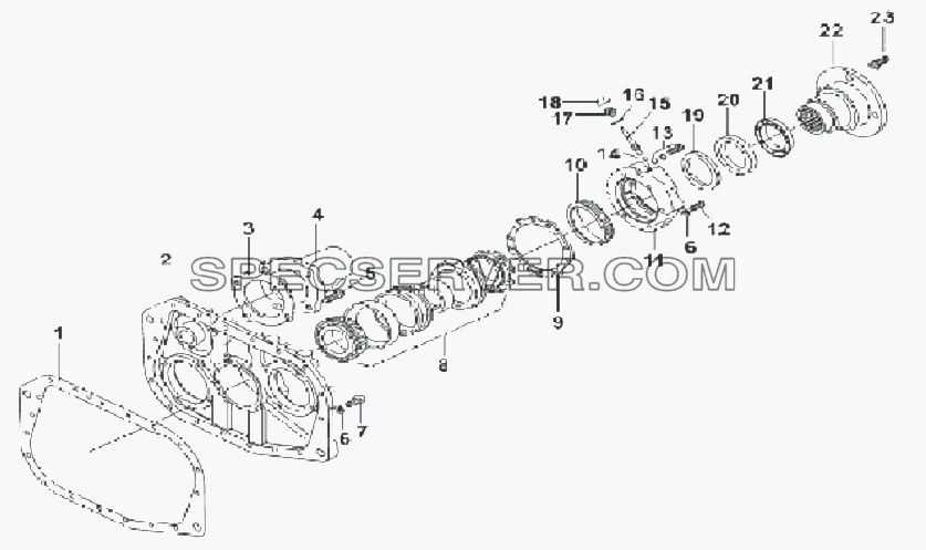 RT-11509G-12 Задняя крышка для DFL-3251AXA Euro3 (список запасных частей)