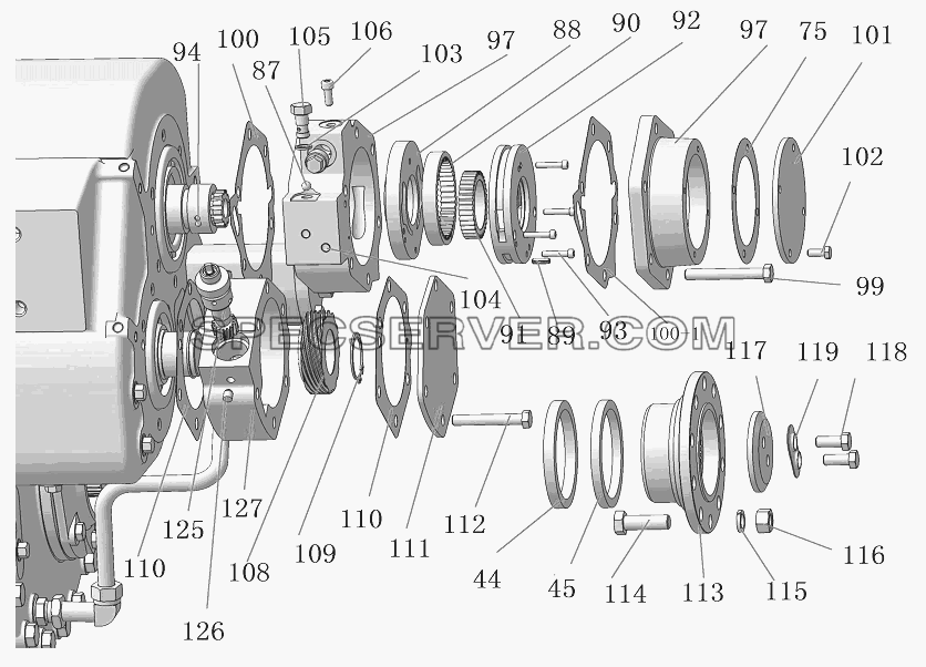 18E55 Масляный насос с выходным фланцем для DFL-3251AXA Euro3 (список запасных частей)