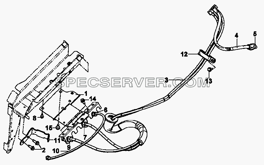 3506R-C0100 Трубопроводы стояночного тормоза для DFL-3250A1-K09-003-01 (список запасных частей)