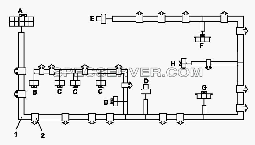 3724K-C0100 Пучок проводов потолка кабины для DFL-3250A1-K09-003-01 (список запасных частей)