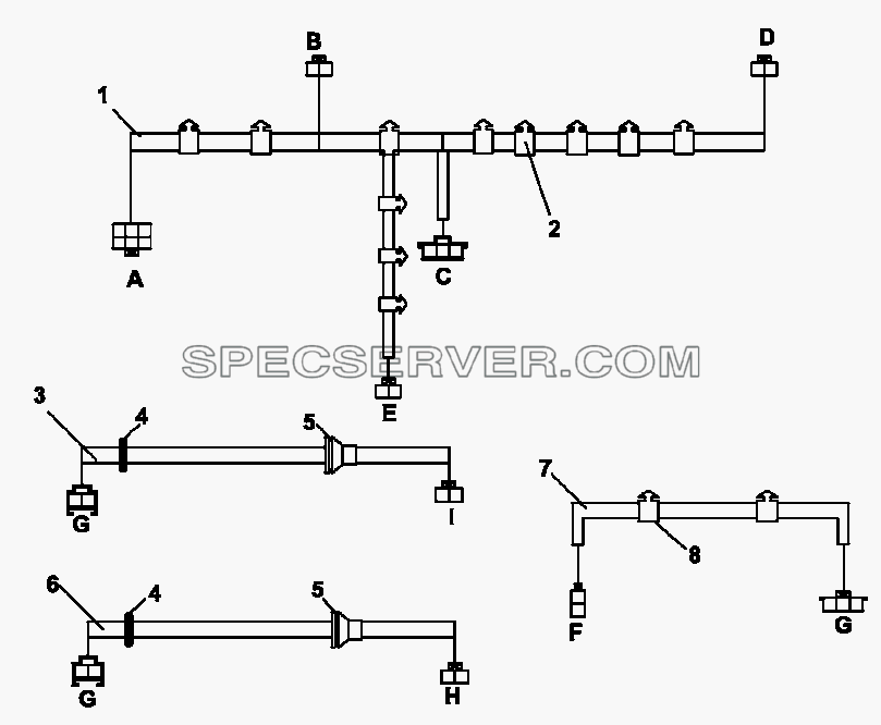 3724P-C0100 Пучок проводов пола кабины для DFL-3250A1-K09-003-01 (список запасных частей)