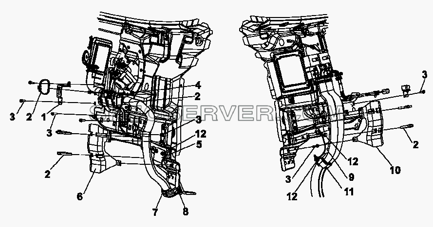 3724Z-C0100 Защитная панель переднего пучка проводов для DFL-3250A1-K09-003-01 (список запасных частей)