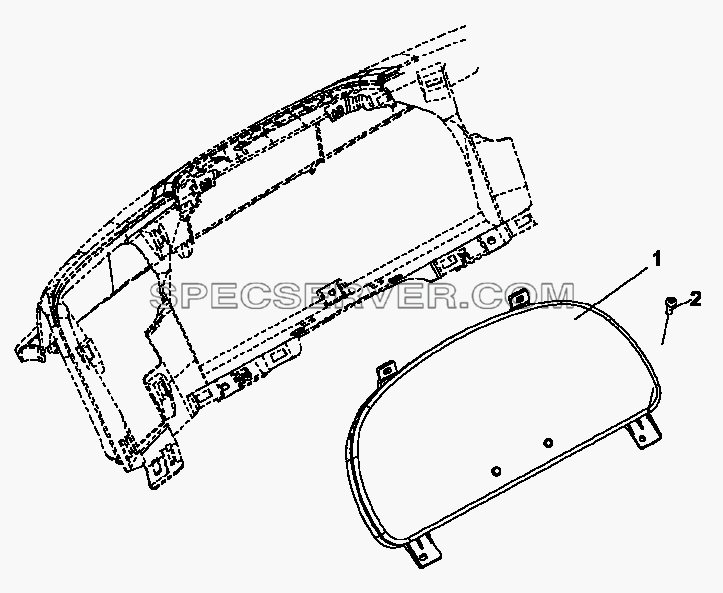 3800A-C0117 Панель приборов для DFL-3250A1-K09-003-01 (список запасных частей)