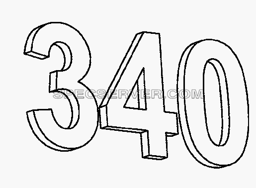 5001C-C0105 Наружный знак кабины — 340 л.с. для DFL-3250A1-K09-003-01 (список запасных частей)