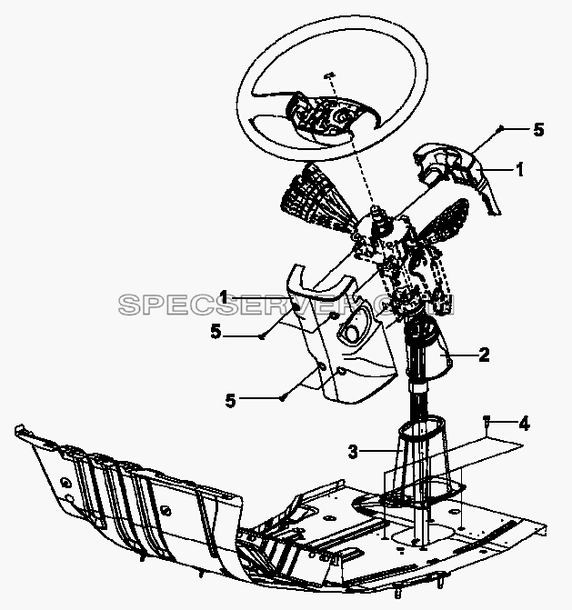 5104B-C0100 Облицовка рулевой колонки для DFL-3250A1-K09-003-01 (список запасных частей)