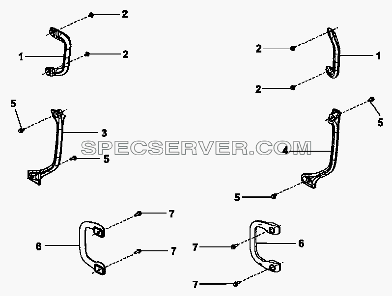 8211B-C0100 Внутренние поручни для DFL-3250A1-K09-003-01 (список запасных частей)