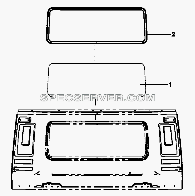 5603A-C0100 Заднее стекло для DFL-3250A1-K09-003-01 (список запасных частей)