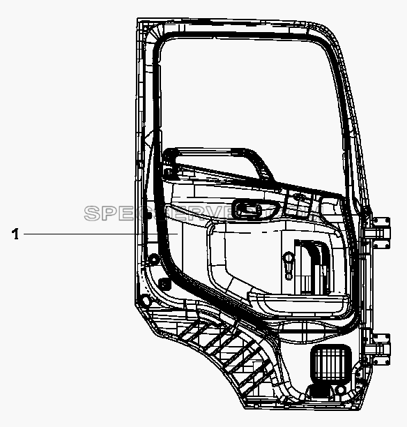6101A-C0100 Левая дверь в сборе для DFL-3250A1-K09-003-01 (список запасных частей)