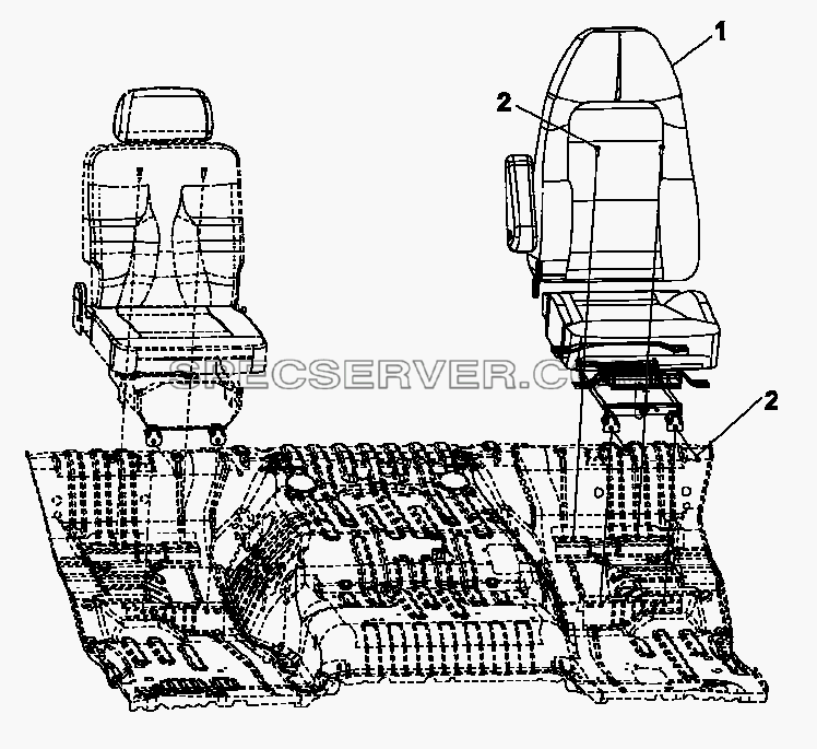6800A-C0100 Сиденье водителя для DFL-3250A1-K09-003-01 (список запасных частей)