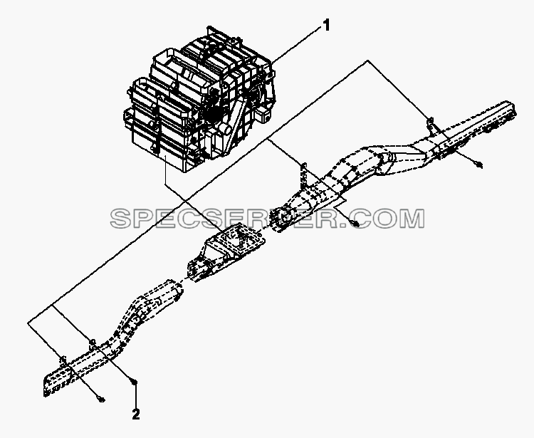 8101A-C0100 Отопитель в сборе для DFL-3250A1-K09-003-01 (список запасных частей)