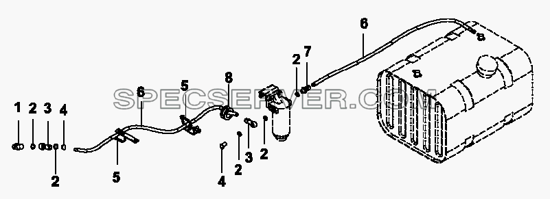 1104A-K0903 Трубопроводы системы питания для DFL-3250A1-K09-003-01 (список запасных частей)