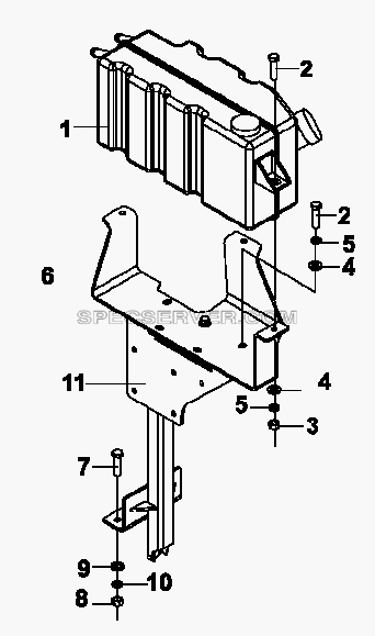 1311A-K0300 Расширительный бачок для DFL-3250A1-K09-003-01 (список запасных частей)