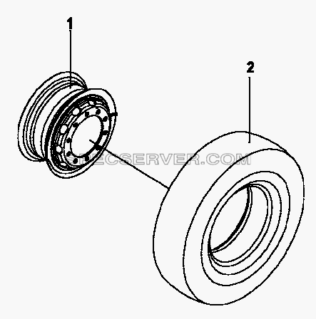3101A-K0403 Колесо в сборе для DFL-3250A1-K09-003-01 (список запасных частей)