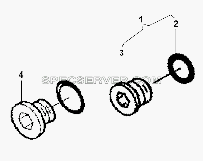 Cylinder Body Pipeline Connection Subassembly для L3251A3 (вара.) (список запасных частей)