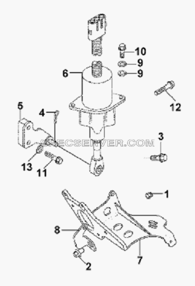 Fuel Cut Solenoid Valve Subassembly для L3251A3 (вара.) (список запасных частей)