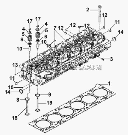 Cylinder Cap для L3251A3 (вара.) (список запасных частей)