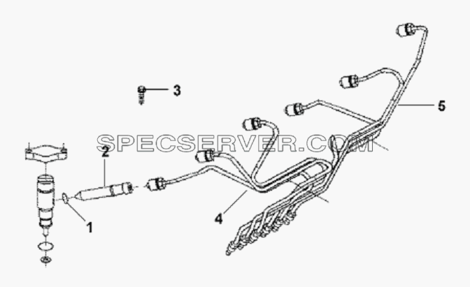Fuel Injector Pipeline Subassembly для L3251A3 (вара.) (список запасных частей)