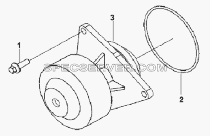 Water Pump Subassembly для L3251A3 (вара.) (список запасных частей)