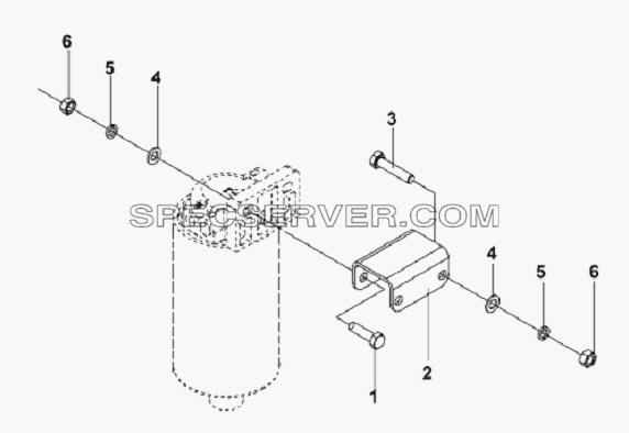 Fuel Primary Filter Installation Subassembly для L3251A3 (вара.) (список запасных частей)