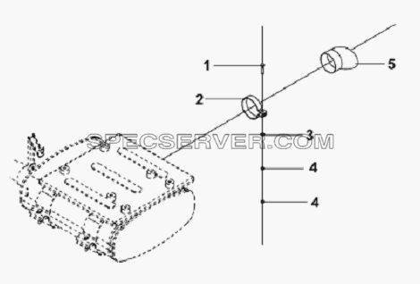 Muffler Exhaust Pipe Subassembly для L3251A3 (вара.) (список запасных частей)