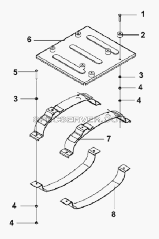 Muffler Installation Subassembly для L3251A3 (вара.) (список запасных частей)