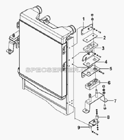 Radiator Installation Subassembly для L3251A3 (вара.) (список запасных частей)