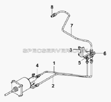 Clutch System Pipeline Subassembly-To Transmission для L3251A3 (вара.) (список запасных частей)
