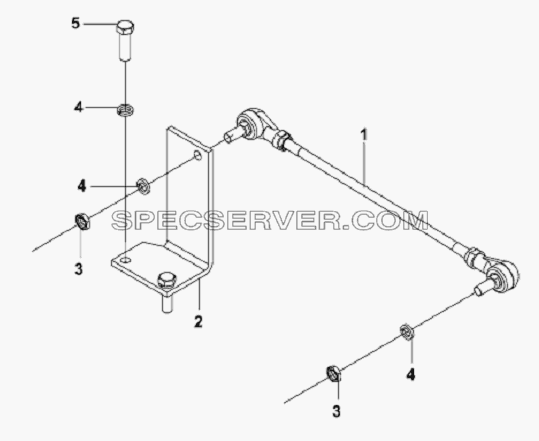 Gear Lever Subassembly Single Lever для L3251A3 (вара.) (список запасных частей)