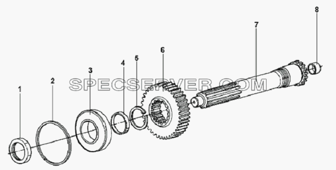 First Shaft Assembly для L3251A3 (вара.) (список запасных частей)
