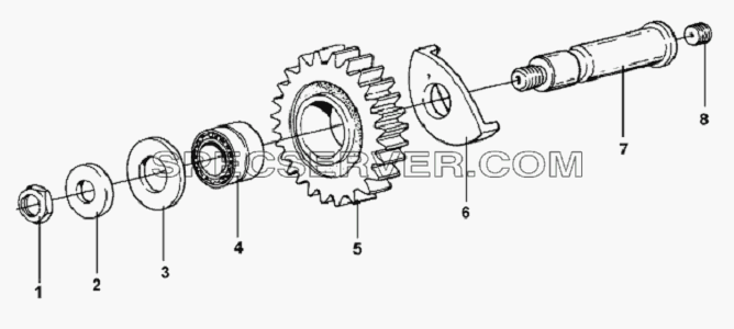 Reverse Gear Counter Shaft Assembly для L3251A3 (вара.) (список запасных частей)