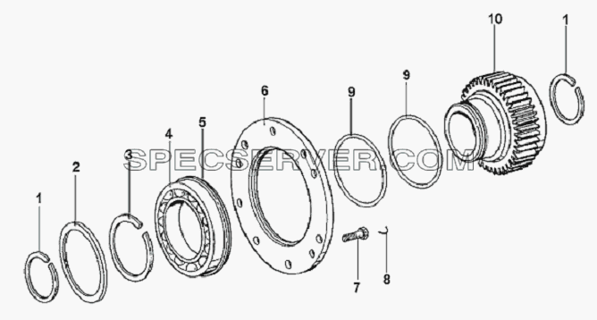 Auxiliary Gearbox Driving Gear Assembly для L3251A3 (вара.) (список запасных частей)