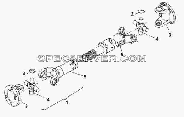 Driving Shaft & Sliding Fork Assembly для L3251A3 (вара.) (список запасных частей)