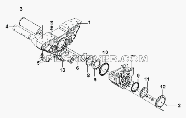 Equilibrium Suspension Installation Subassembly-Balancing Shaft для L3251A3 (вара.) (список запасных частей)
