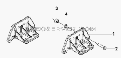 Equilibrium Suspension Installation Subassembly-Trailer Frame для L3251A3 (вара.) (список запасных частей)