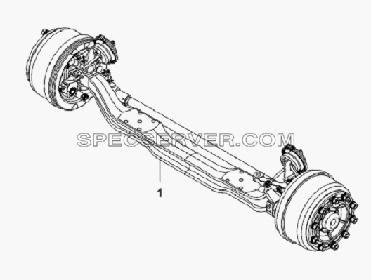 Front Axle Assembly для L3251A3 (вара.) (список запасных частей)