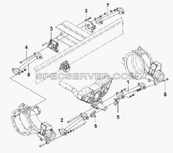 Rear Thrust Rod Subassembly для L3251A3 (вара.) (список запасных частей)