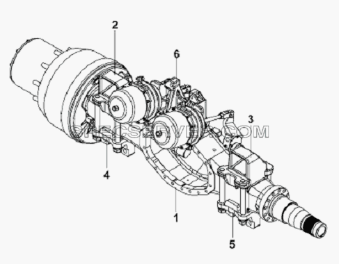Middle Axle Case Subassembly для L3251A3 (вара.) (список запасных частей)