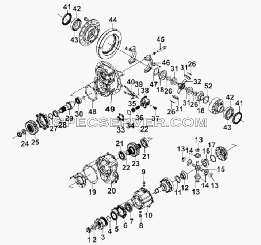 Middle Axle Main Retarder для L3251A3 (вара.) (список запасных частей)
