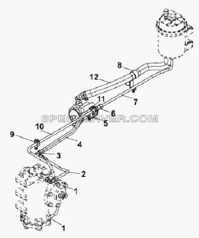 Power Steering Pipeline Subassembly для L3251A3 (вара.) (список запасных частей)