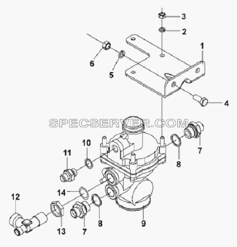 Load Apportioning Valve Subassembly для L3251A3 (вара.) (список запасных частей)