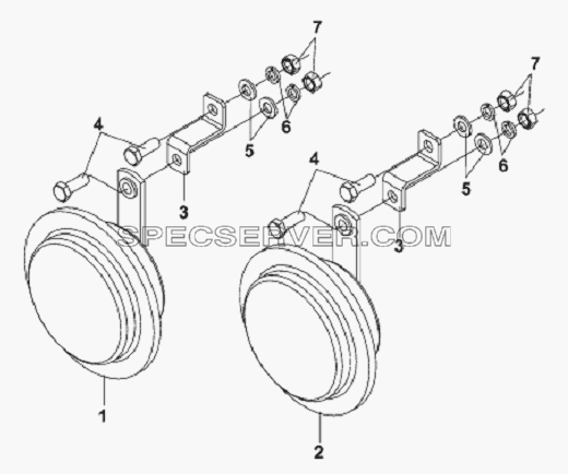 Electric Horn Subassembly для L3251A3 (вара.) (список запасных частей)