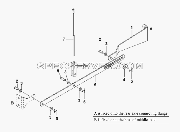 Load Apportioning Valve Pull Rod Subassembly для L3251A3 (вара.) (список запасных частей)