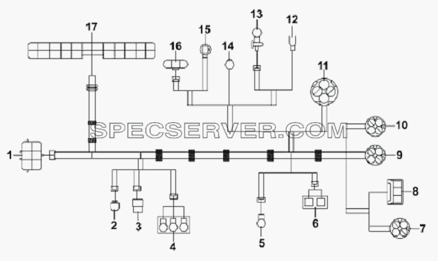 Engine Harness Subassembly для L3251A3 (вара.) (список запасных частей)