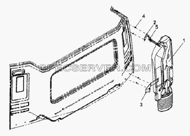 Air Inlet Pipe Subassembly-Cab для L3251A3 (вара.) (список запасных частей)